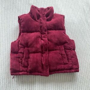 7forallmankind Burgundy Corduroy Puffer Vest